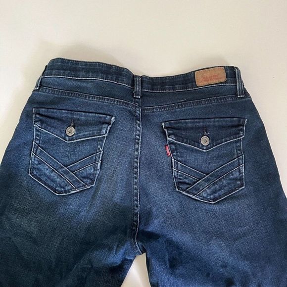 Levi's Jeans Women Size 10M Perfect Waist Bootcut Blue Denim Dark Wash - Picture 5 of 6